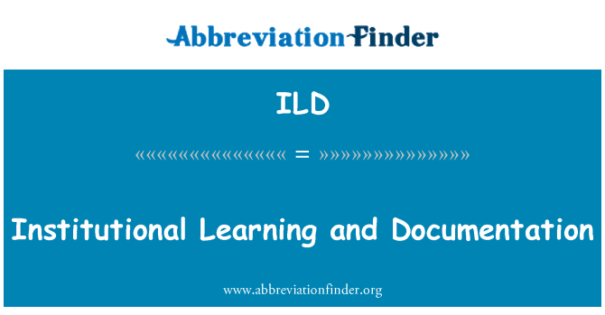ILD: Institutionel indlæring og dokumentation