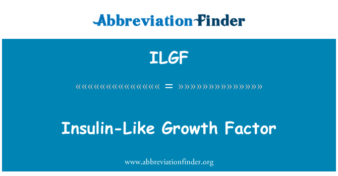ILGF: Inzulín jako růstový faktor