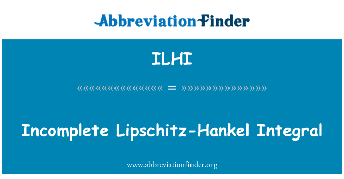 ILHI: انتگرال ناقص Lipschitz Hankel