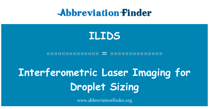 ILIDS: Imaging lejżer interferometric għad-daqs Droplet