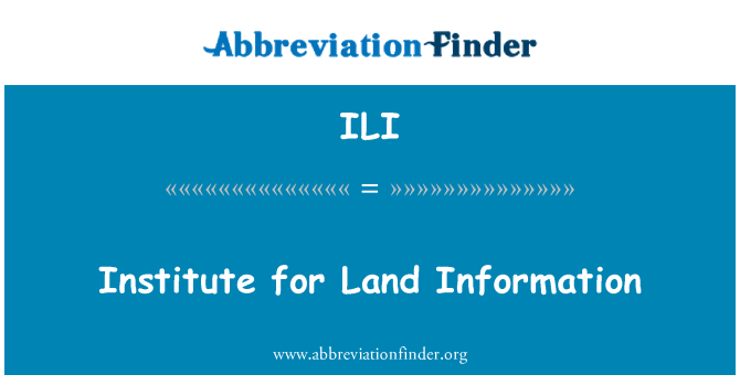 ILI: Institutt for Land informasjon