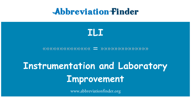 ILI: Přístrojové a laboratorní zlepšení