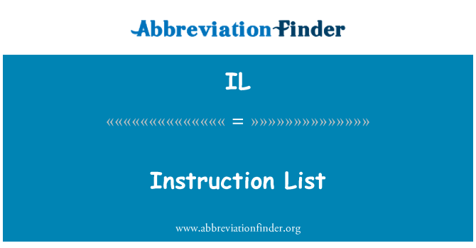 IL: Llista d'instrucció