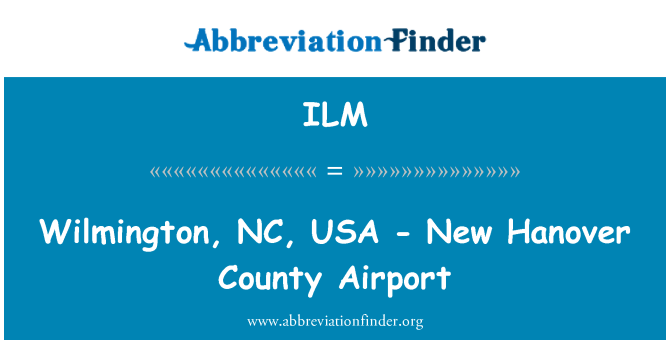 ILM: Wilmington, NC, USA - New Hanover County Airport