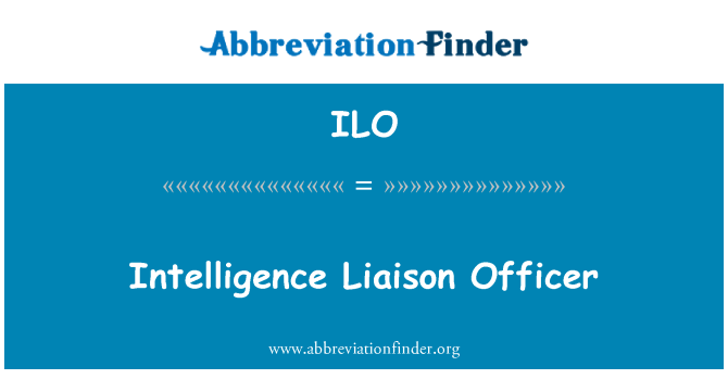 ILO: Intelligence yhteyshenkilö