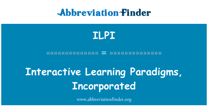 ILPI: Paradigma pembelajaran interaktif, dimasukkan
