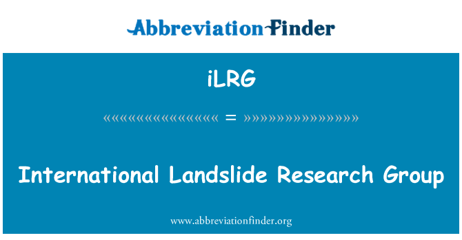 iLRG: Internationella jordskred forskargrupp