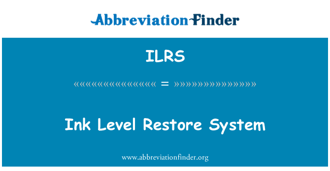 ILRS: System Restore poziomu atramentu