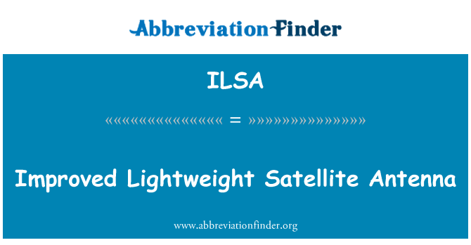 ILSA: Mejor peso ligero de la antena
