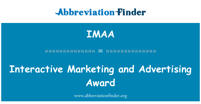 IMAA: Інтерактивний маркетинг і реклама нагороду
