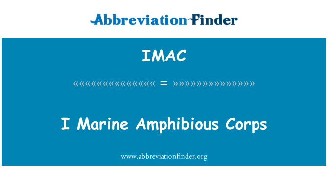IMAC: Jeg Marine amfibiekøretøjer korps