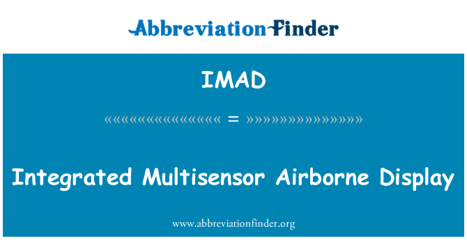 IMAD: Entegre ekspozisyon Multisensor avyon kago