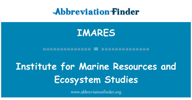 IMARES: 海洋資源與生態系統研究所