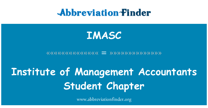 IMASC: Институт по мениджмънт счетоводители Студентски глава