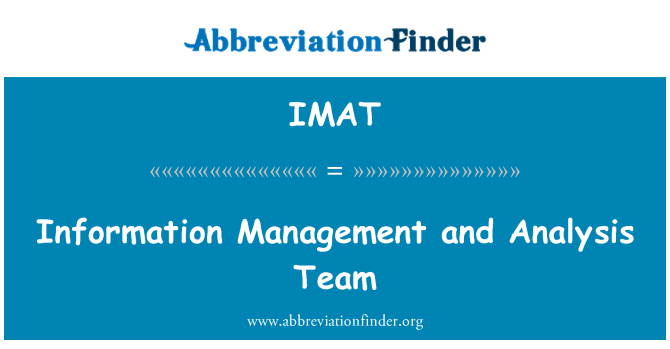 IMAT: Informacijos valdymo ir analizės grupė