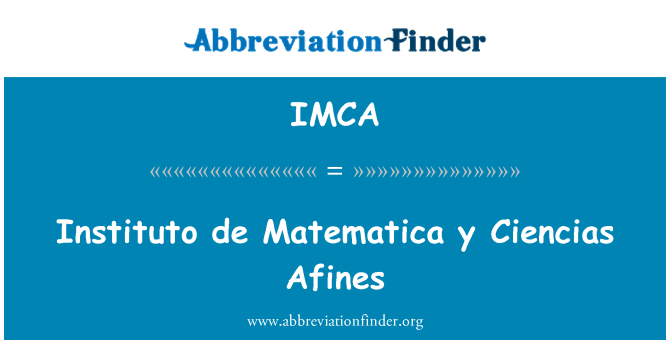 IMCA: Y Matemática Instituto de Ciencias Afines