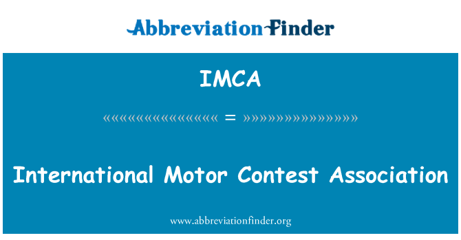 IMCA: International Motor Contest Association