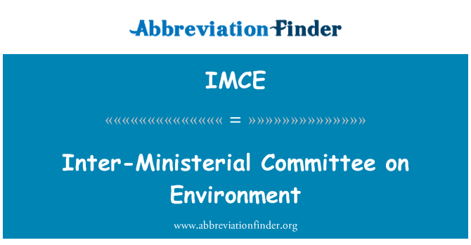 IMCE: 環境問題部際委員會