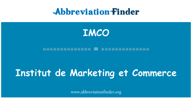 IMCO: Institut de Marketing et Commerce