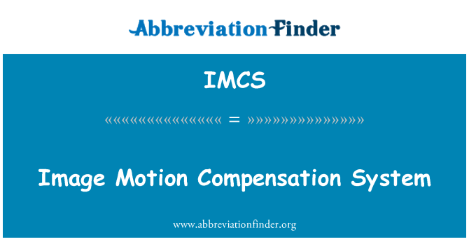 IMCS: Afbeelding compensatie bewegingssysteem