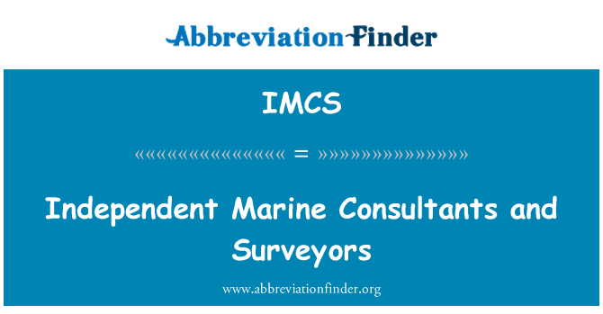 IMCS: Neodvisni Marine Consultants in nadzorniki