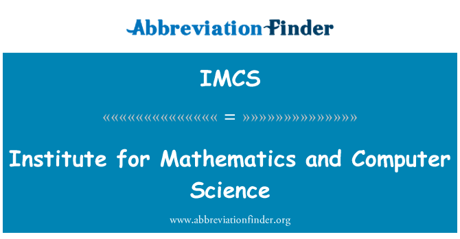 IMCS: Enstiti pou matematik ak syans konpitè