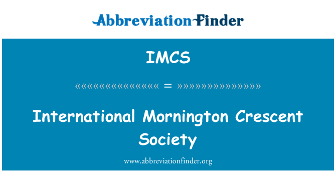 IMCS: Uluslararası Mornington Kızılay Derneği