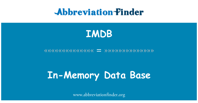 IMDB: Atmiņa, datu bāzes