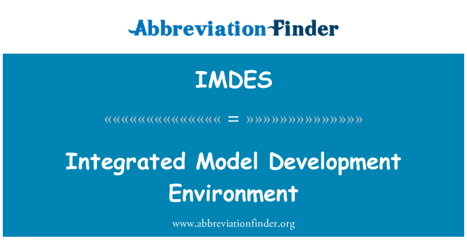 IMDES: Integrated Model Development Environment