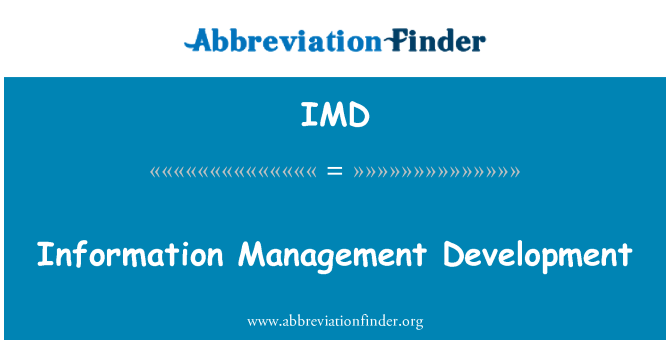 IMD: Information Management Development