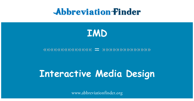 IMD: 인터랙티브 미디어 디자인