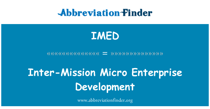 IMED: Inter-Mission Micro Enterprise Development