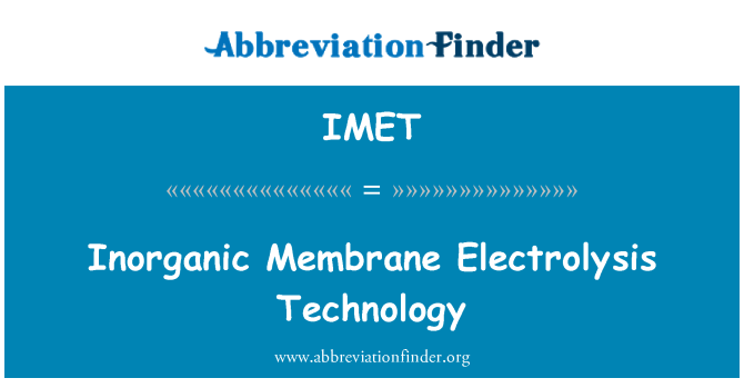 IMET: Tecnologia de membranes inorgàniques de electròlisi