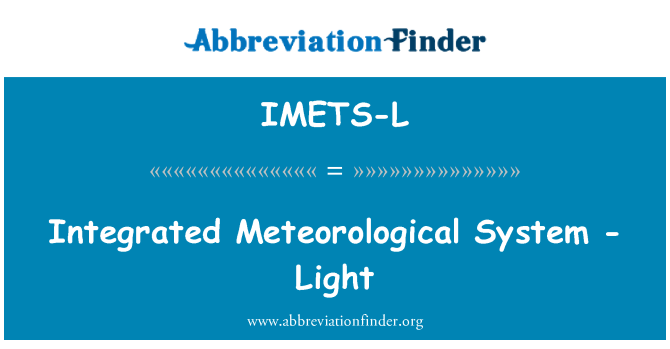 IMETS-L: Zintegrowany System meteorologiczny - światło