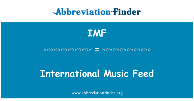 IMF: Internationale muziek Feed