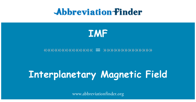 IMF: แผนกสนามแม่เหล็ก