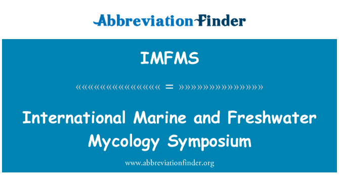 IMFMS: International Marine og ferskvands mykologi Symposium