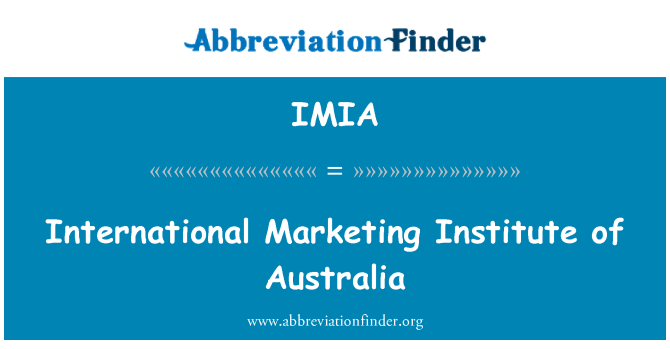 IMIA: International Marketing Institute of Australia