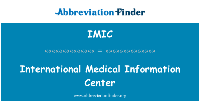 IMIC: Sant enfòmasyon medikal entènasyonal