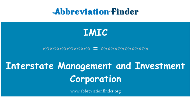 IMIC: Interstate forvaltning og Investment Corporation