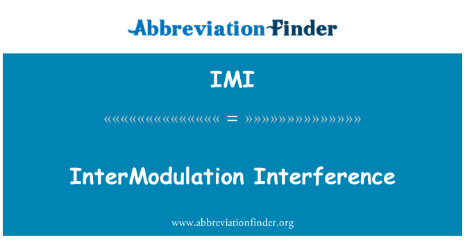 IMI: InterModulation gangguan