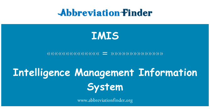 IMIS: Sistema de informação de gestão de inteligência