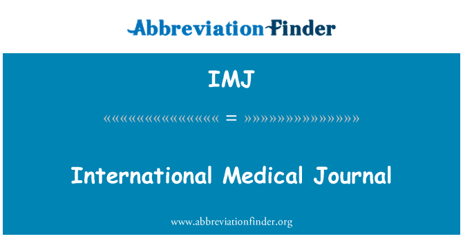 IMJ: Ġurnal mediku internazzjonali