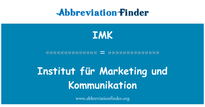 IMK: Institut für turundus und Kommunikation