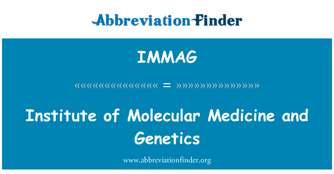 IMMAG: 分子医学・遺伝学研究所