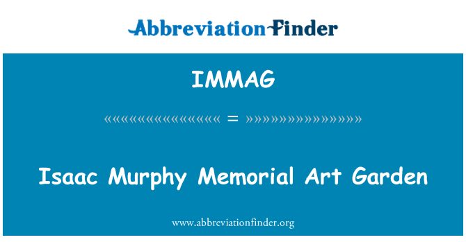 IMMAG: Isaac Murphy Memorial seni Taman