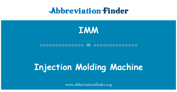 IMM: Máquina de moldeo por inyección