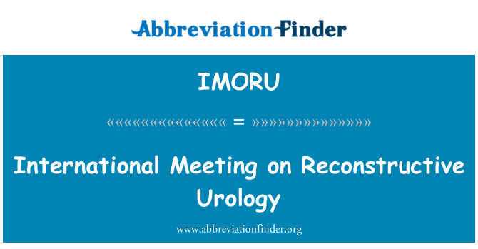 IMORU: Rasanbleman entènasyonal sou Reconstructive pwoblèm pipi