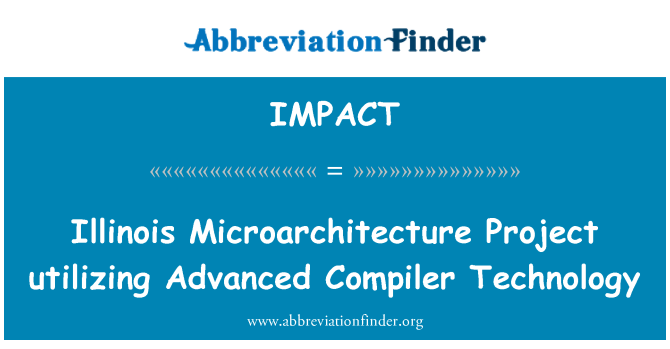 IMPACT: Illinois Microarchitecture Project utilizing Advanced Compiler Technology