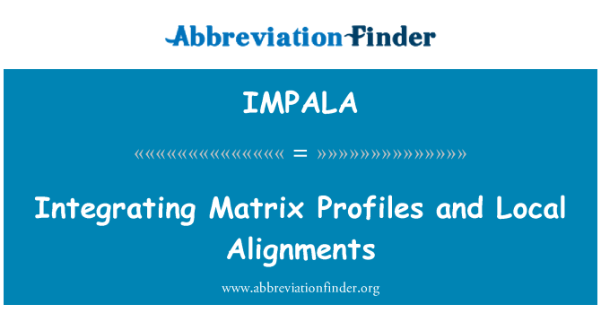 IMPALA: Integrera Matrix profiler och lokala anpassningar